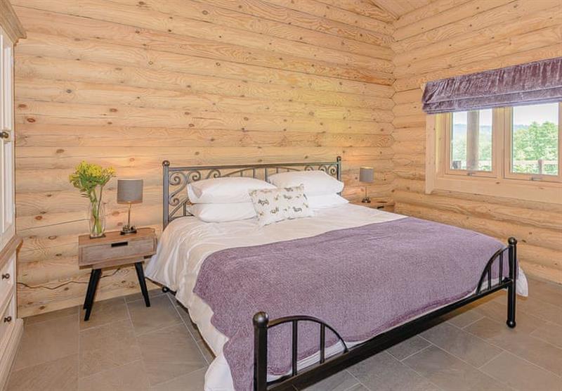 Double bedroom in The Paw Pad at Kitty’s View Country Lodges in Broxton, Nr Chester