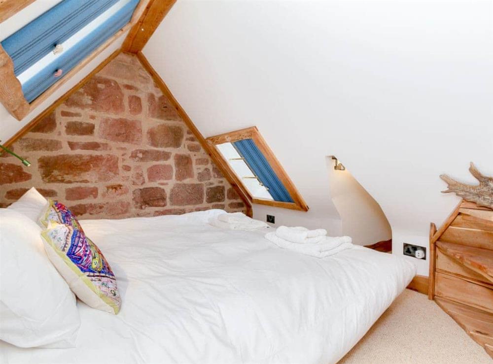 Bedroom with velux window at Knock Old Castle in Largs, Ayrshire