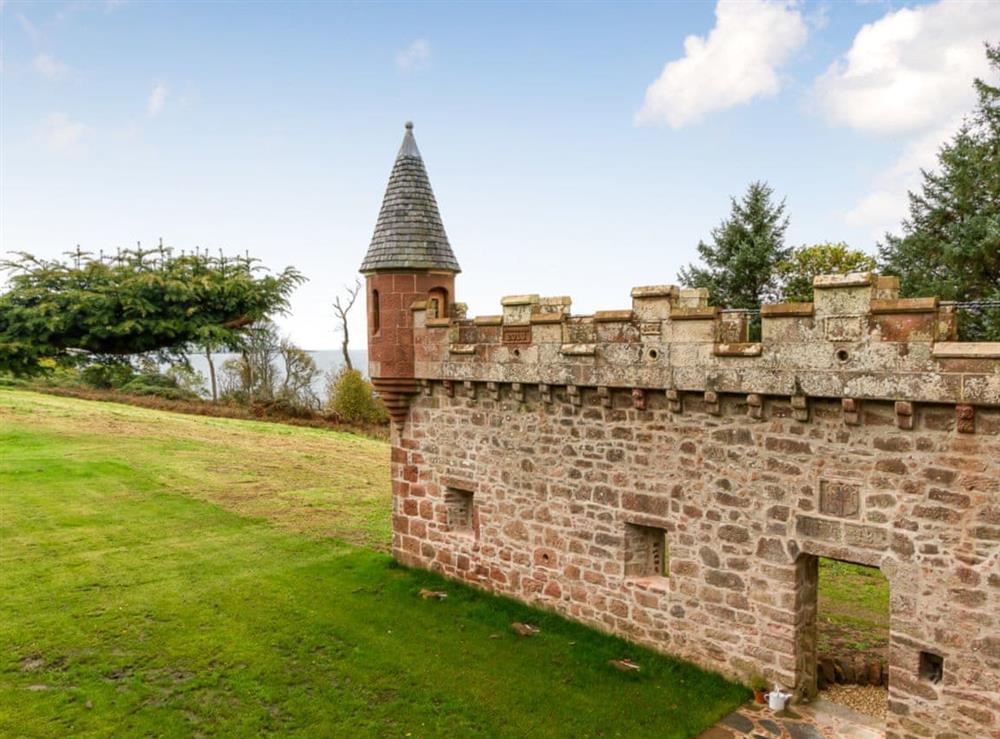 Fairytale castle tower at Knock Old Castle in Largs, Ayrshire