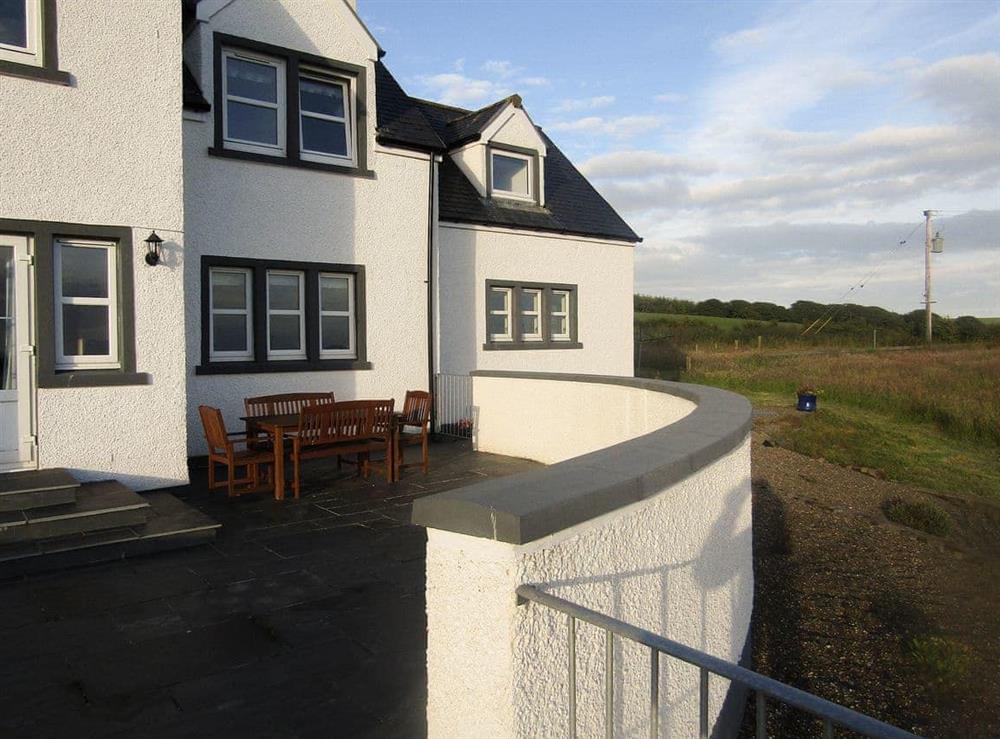 Terrace at Knockinaam House in Portpatrick, Wigtownshire