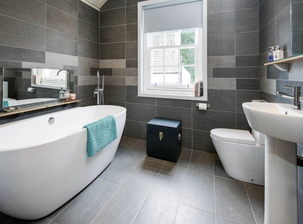 Wonderful bathroom with free standing bath at Knocktinkle in Gatehouse of Fleet, Kirkcudbrightshire