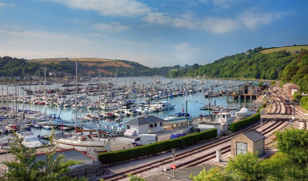 Views from Kingswear across the estuary and steam railway. at Knott Cottage in Dartmouth