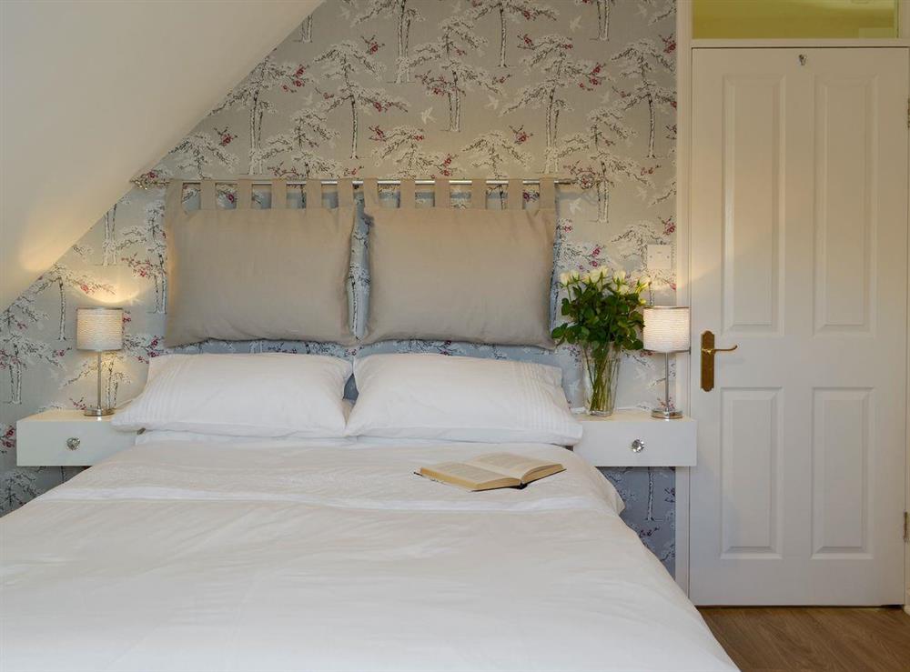 Comfortable double bedroom at Knowle Croft Cottage in Fairlight, near Hastings, East Sussex