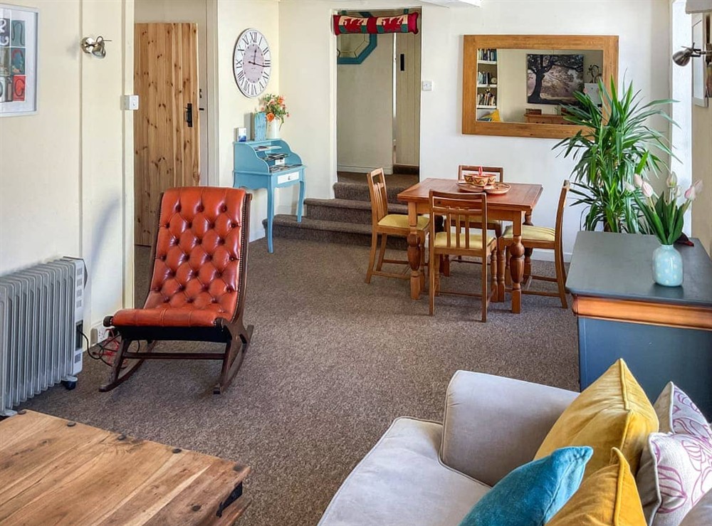 Open plan living space at Kookaburra Lodge in Brecon, Powys