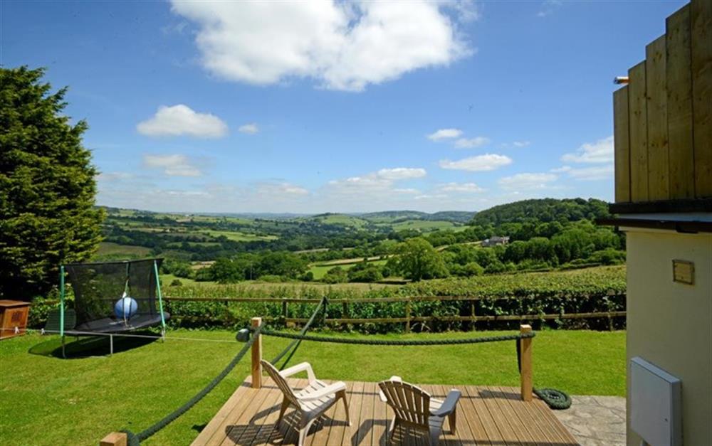 Stunning views across the valley at Kowhai Cottage in Charmouth
