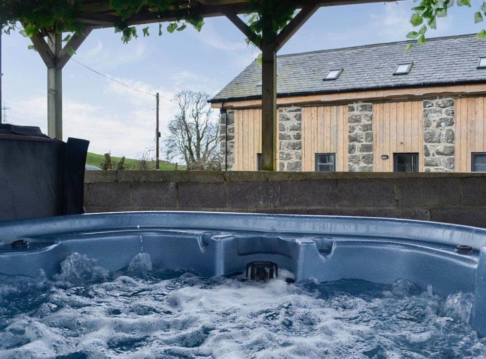 Wonderful covered hot tub at Kris Kin in Criccieth, Gwynedd., Great Britain