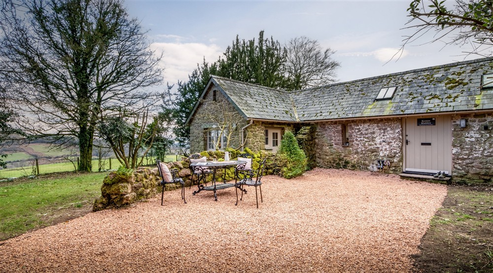 The outdoor seating area (photo 3) at Kymin Stables in Monmouth, Monmouthshire