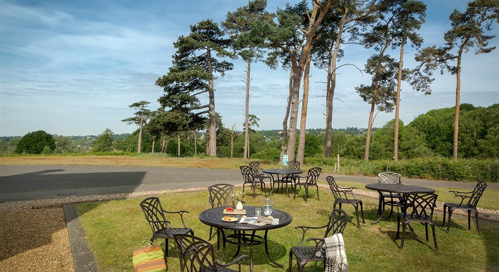 The outdoor seating at Kyson in Woodbridge, Suffolk