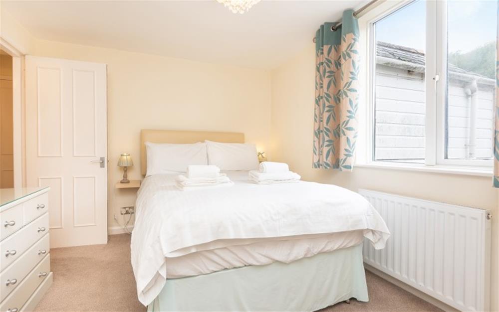 Master bedroom at La Casa Apartment in Lyme Regis