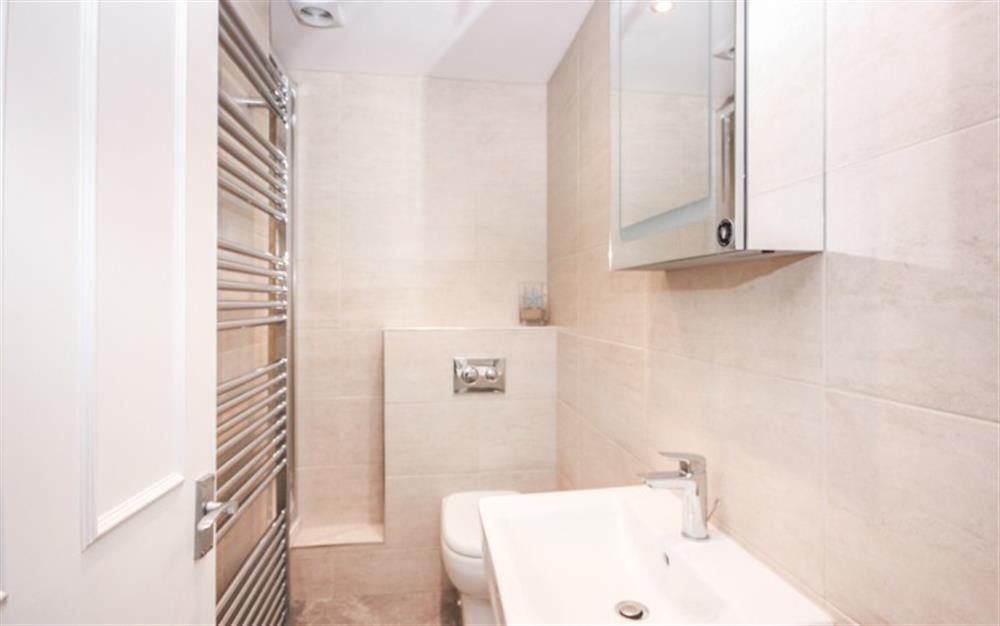 This is the bathroom at La Casa Apartment in Lyme Regis