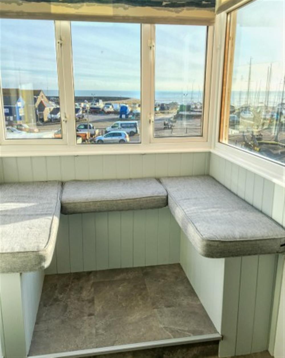Views of the sea and Cobb at La Casa Apartment in Lyme Regis