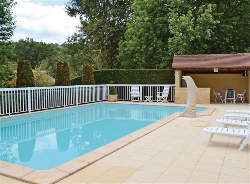 Swimming pool at La Galibe in Le Lardin, Dordogne, France