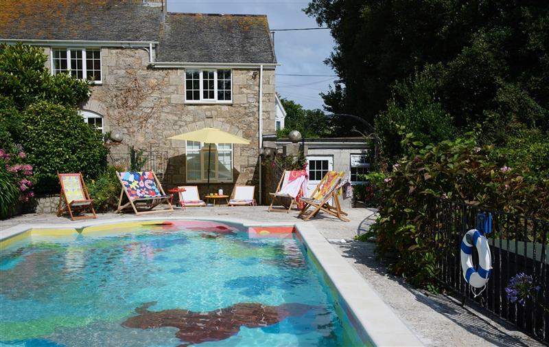 There is a swimming pool at La Loggia, Cornwall