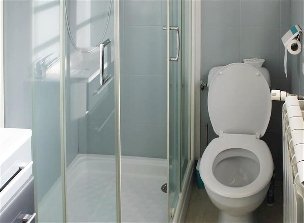Modest ground floor shower room at La Maison Blanche in Bénodet, Brittany, France