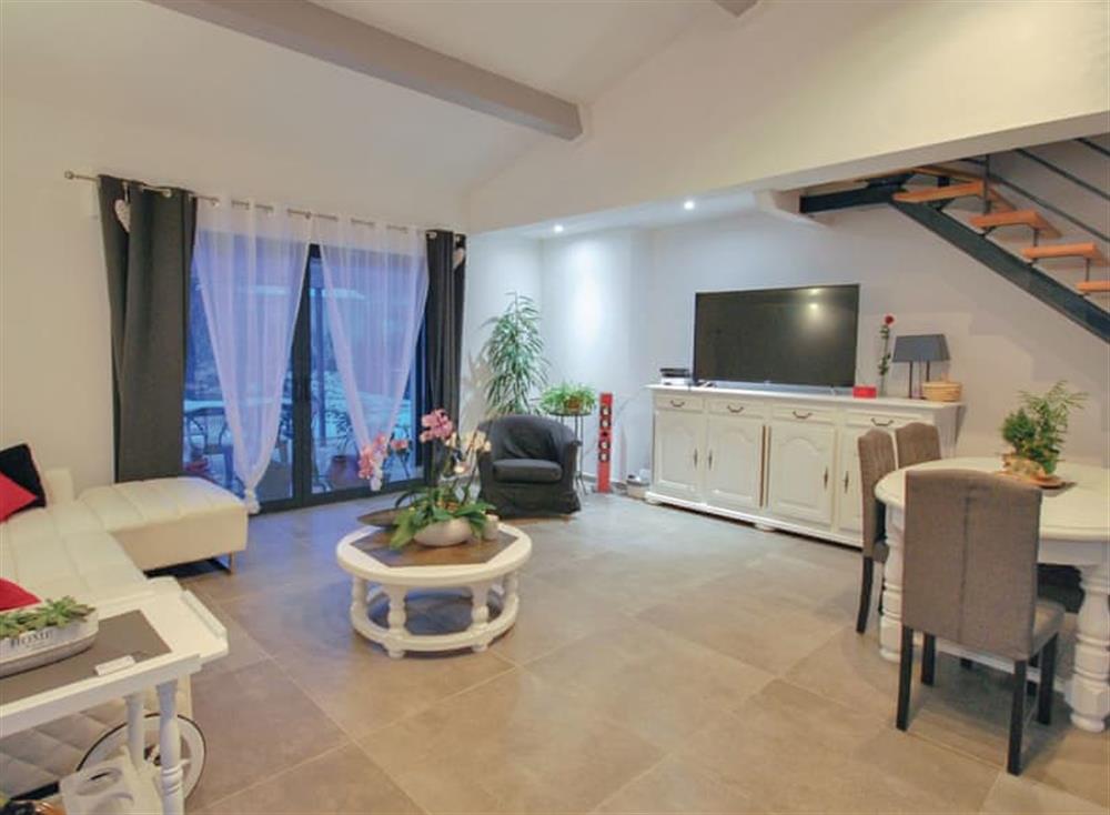 Living area at La Maison Rose in Callian, Côte-d’Azur, France