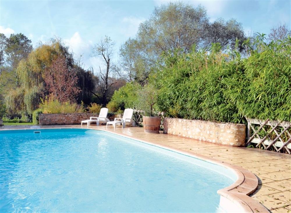 Swimming pool at La Mijotiere in Thénac, Dordogne, France