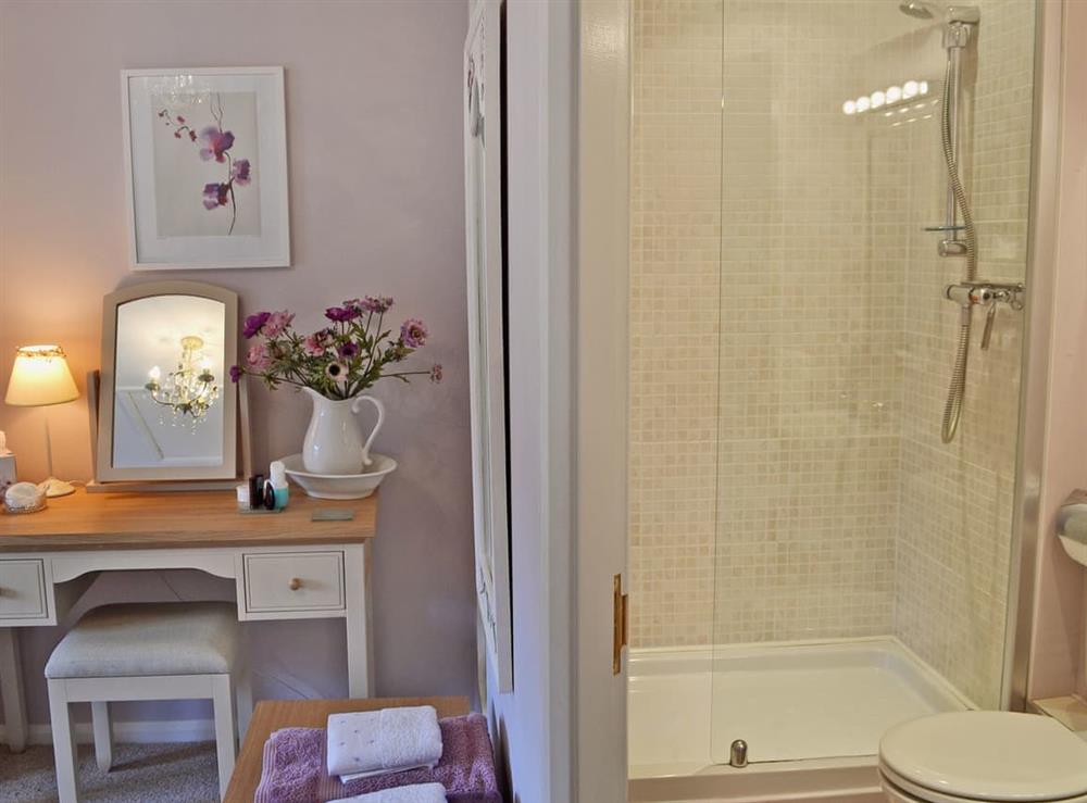 En-suite with shower and WC at Lace Cottage in Ashbourne, Derbyshire