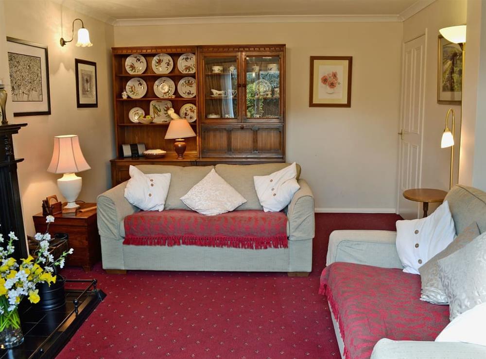 Spacious living room at Lace Cottage in Ashbourne, Derbyshire