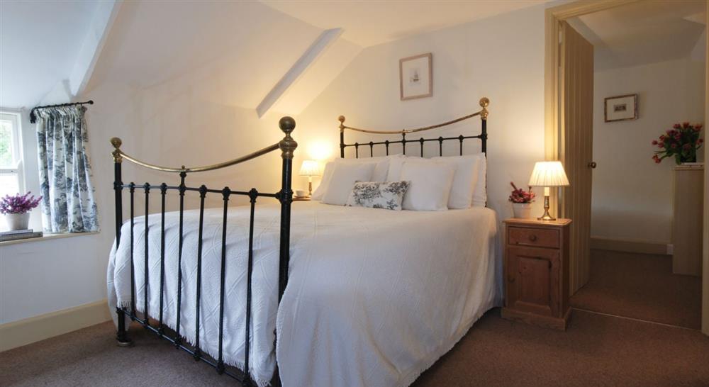 The double bedroom at Lacombe Cottage in Port Quin, Cornwall