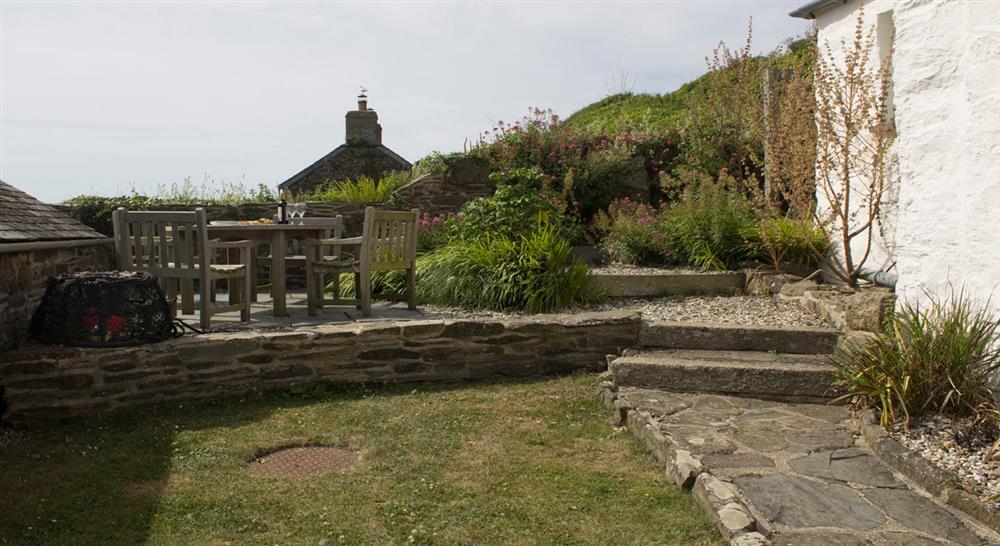 The garden at Lacombe Cottage in Port Quin, Cornwall