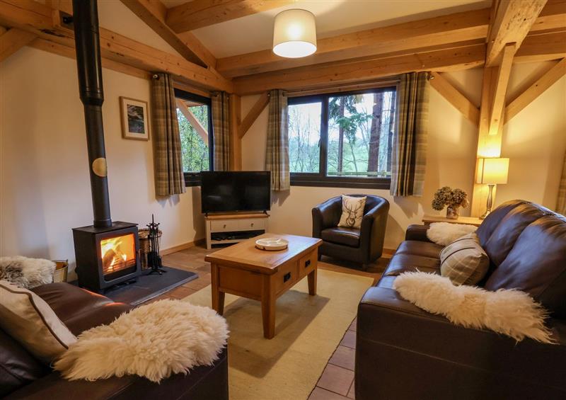 Relax in the living area at Lady Bagots Cabin, Ruthin