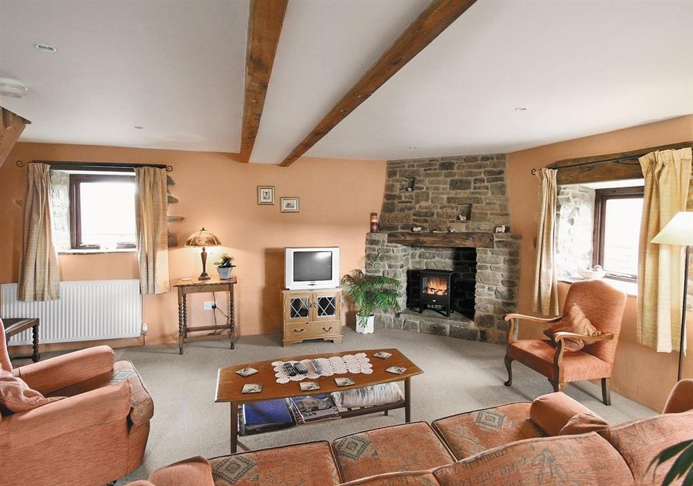 Living room at Ladycroft Barn in Hope Valley, South Yorkshire