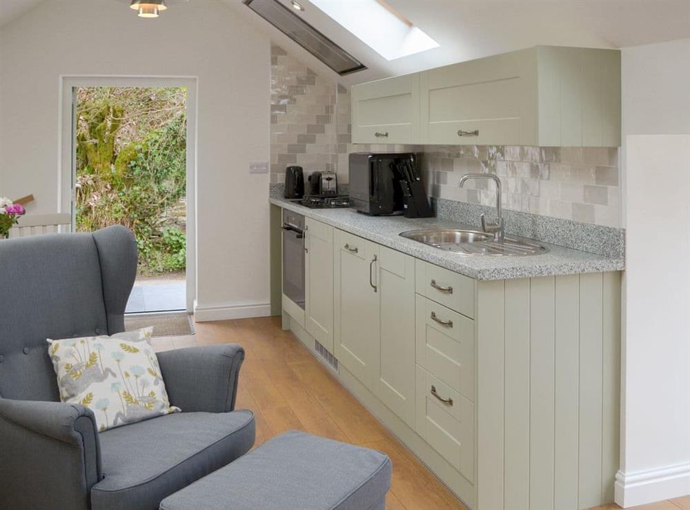 Well equipped kitchen area at Ladyvale Barn in Cardinham, near Bodmin, Cornwall