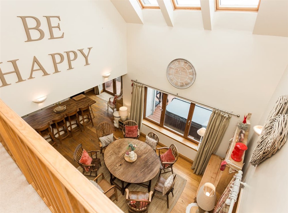 Living areas viewed from the galleried landing at Laggan Behind, 