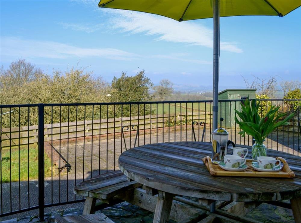 Sitting-out-area at Laird House in Lochmaben near, Lockerbie, Dumfriesshire