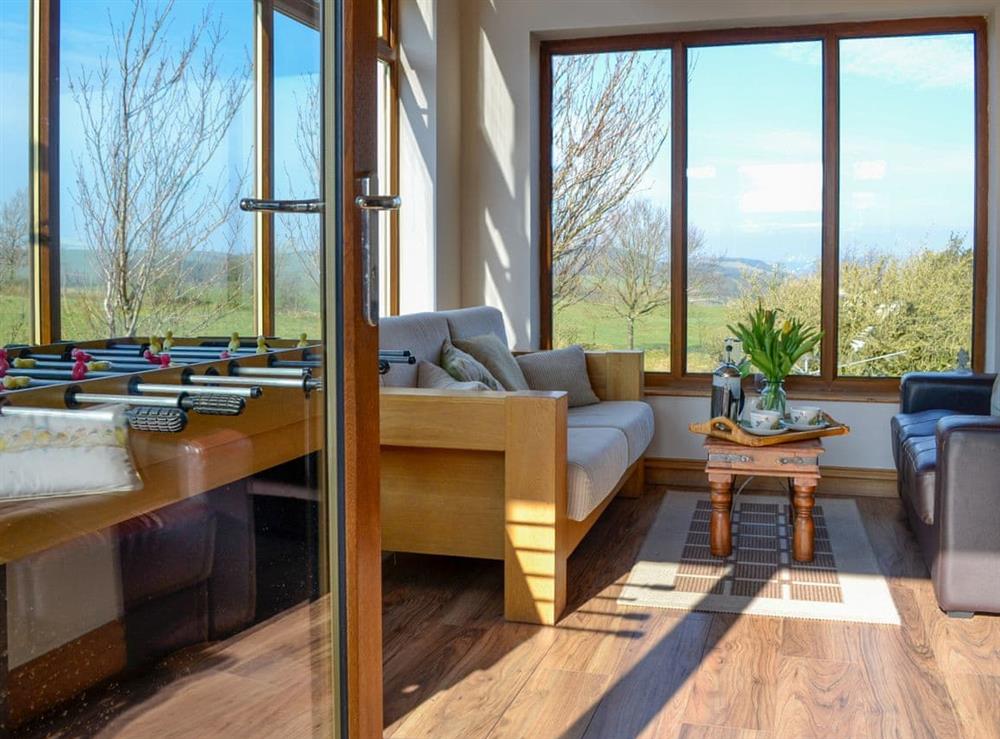 Sun room at Laird House in Lochmaben near, Lockerbie, Dumfriesshire