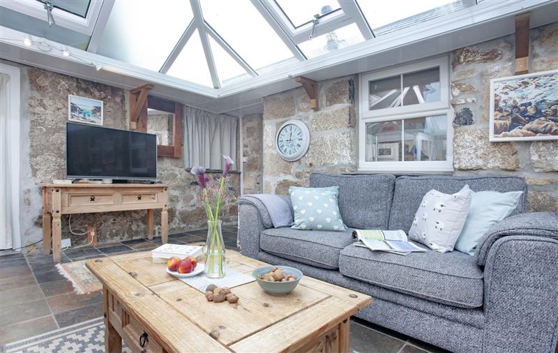 Enjoy the living room at Laity Vean Hideaway, Cornwall