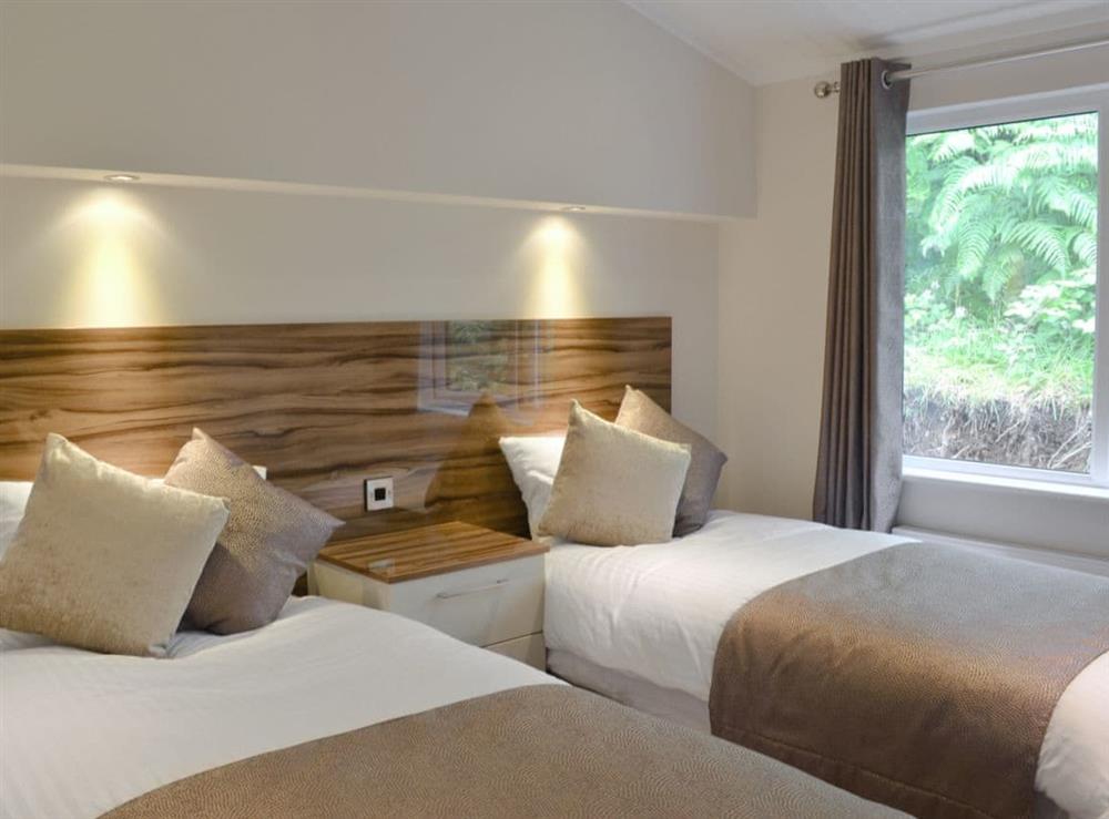 Twin bedroom at Lake Bank Lodge in Ulverston, Cumbria