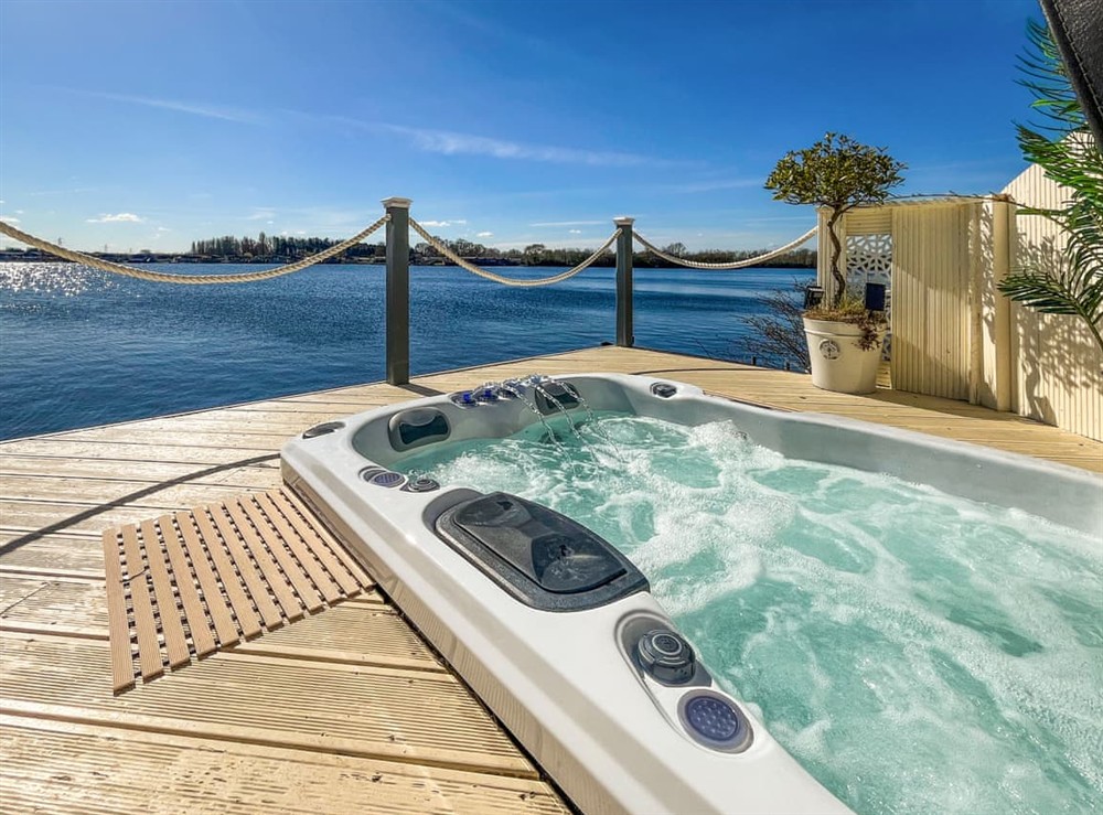 Hot tub at Lake Lodge in Tallington, Lincolnshire