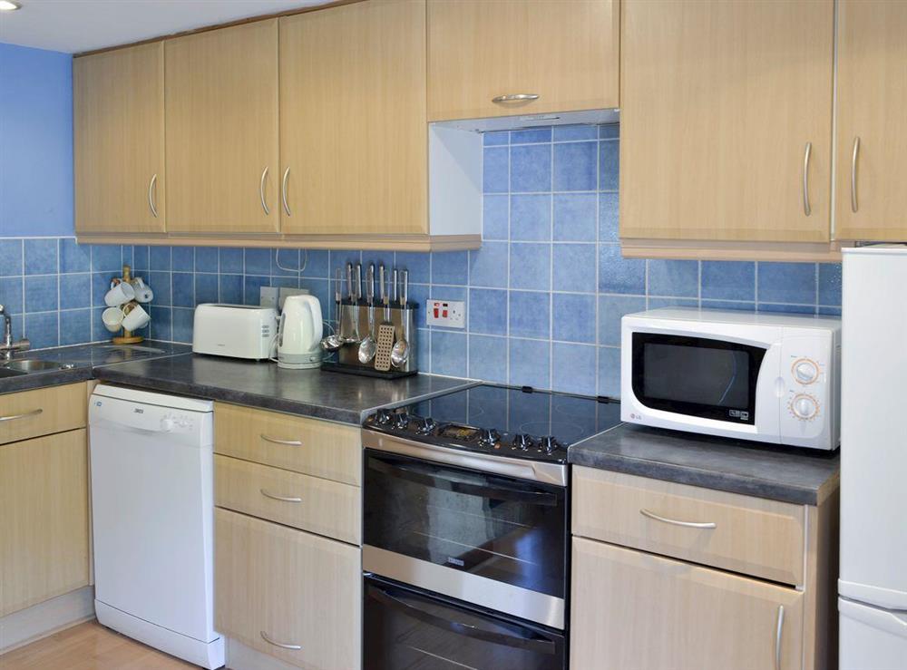 Well-equipped fitted kitchen at Lake View in Bovey Tracey., Devon