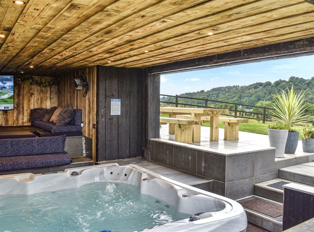 Hot tub at Lake View in Rudyard Lake, Staffordshire