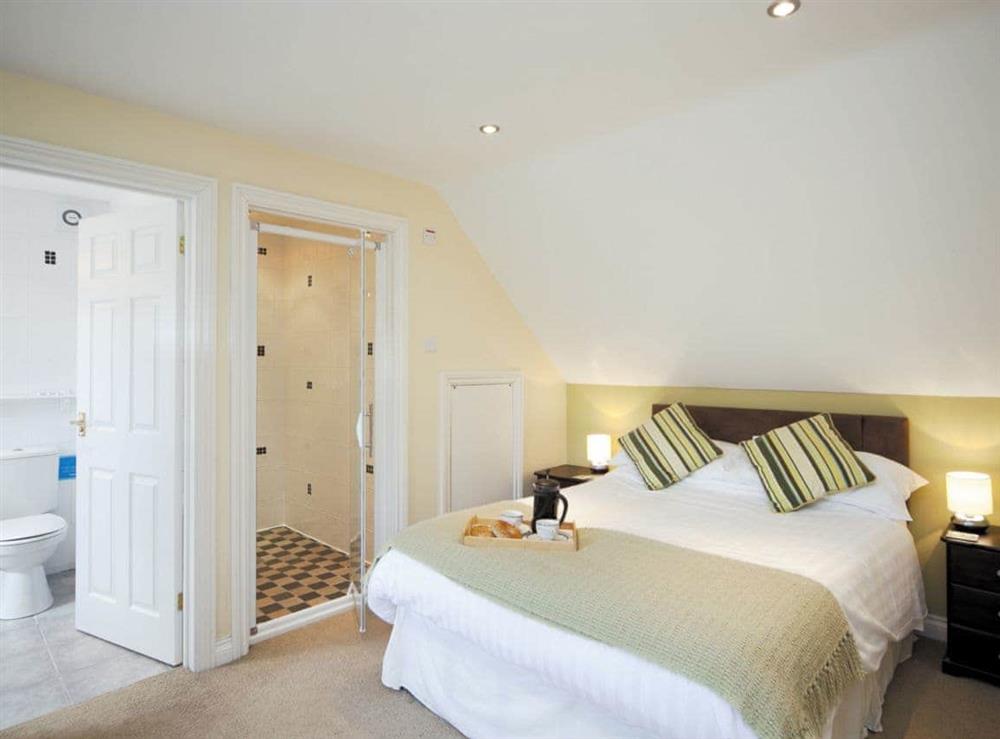 Double bedroom at Lake View Villas in Liskeard, Cornwall