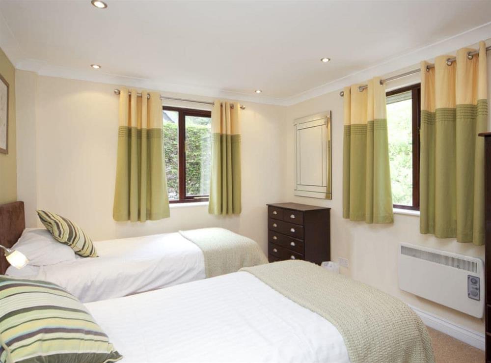 Twin bedroom at Lake View Villas in Liskeard, Cornwall