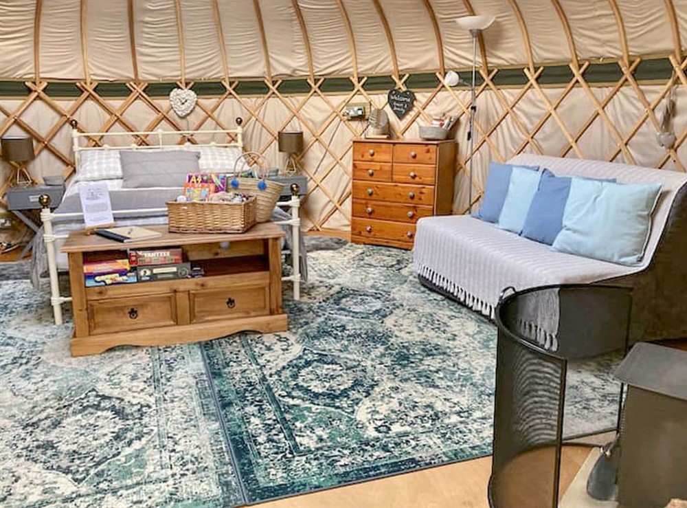 Interior at Lake View Yurts in Warminster, Wiltshire