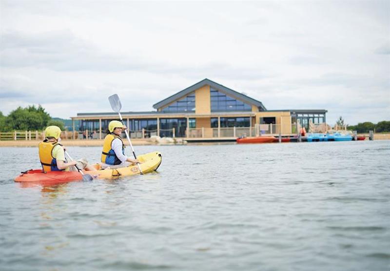 Kayaking at Lakeland Leisure Park in Nr Grange–over–Sands, Cumbria & The Lakes