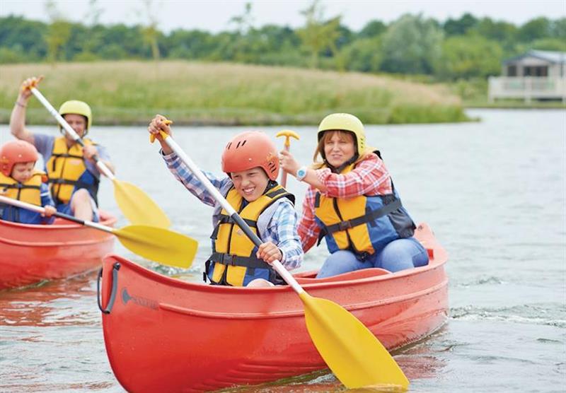 Lake canoeing at Lakeland Leisure Park in Nr Grange–over–Sands, Cumbria & The Lakes