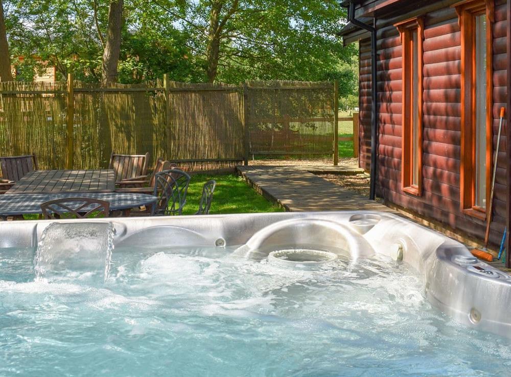 Relaxing hot tub at Lakeland Lodge in Kings Lynn, Norfolk