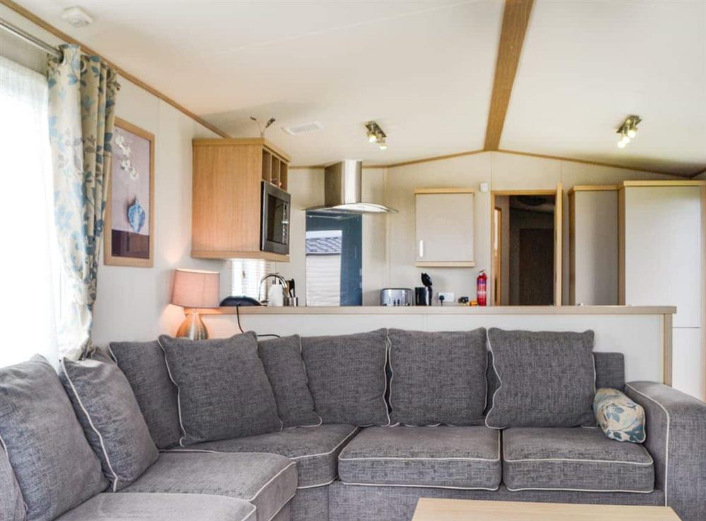 Open plan living space at Lakeland View 43 in Southerness, Dumfriesshire