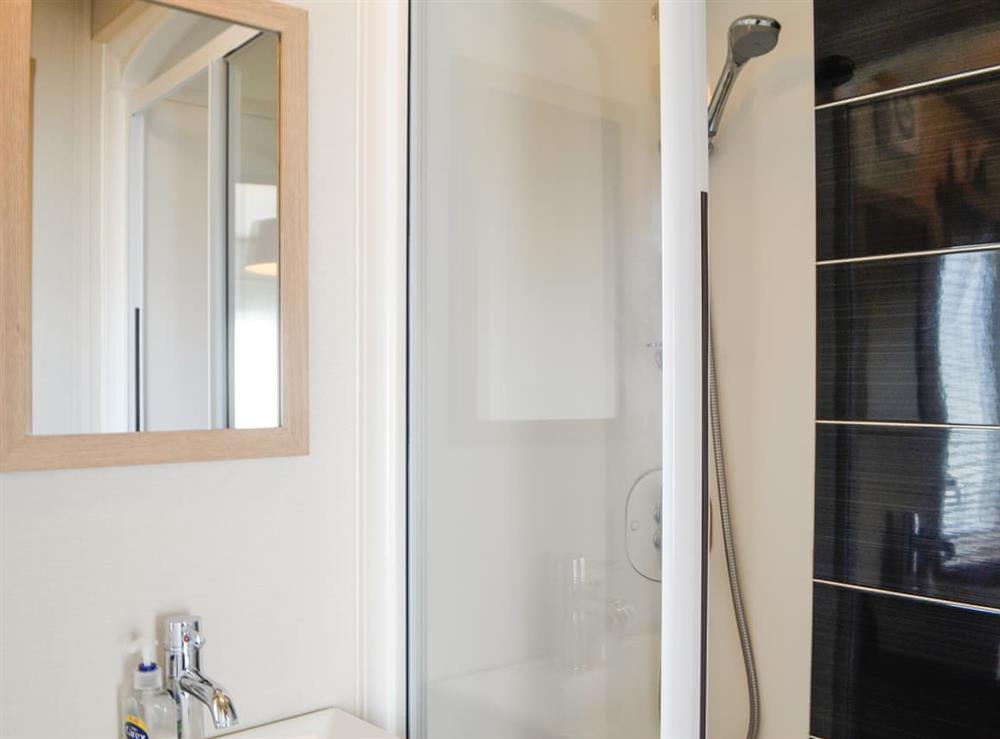 Shower room at Lakeland View 43 in Southerness, Dumfriesshire