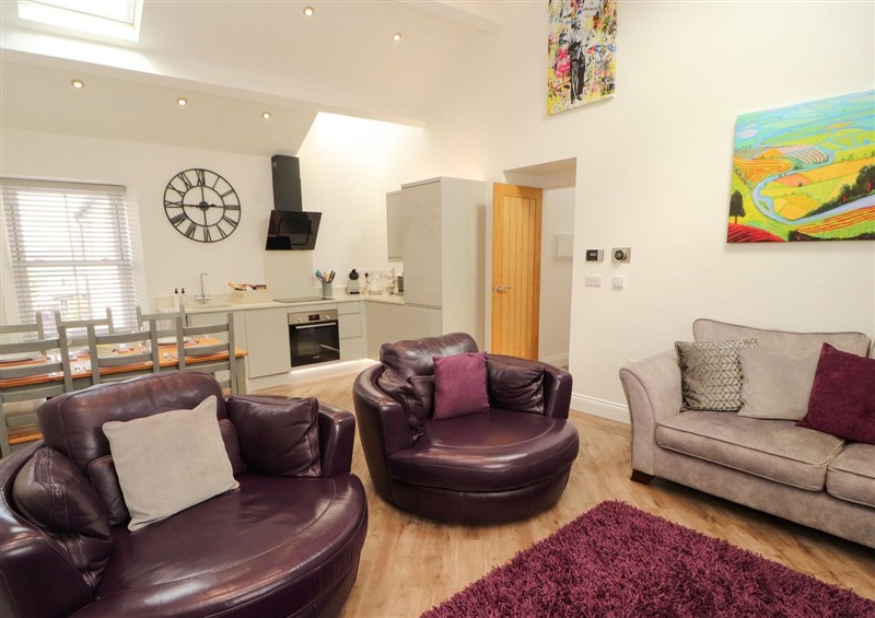 The living room at Lakes View Apartment 3, Carnforth