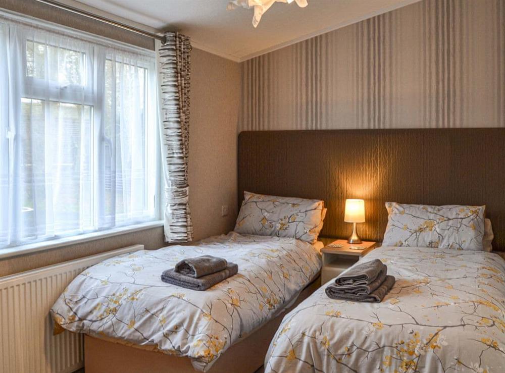 Twin bedroom at Lakeside in Carlton Meres Country Park. near Saxmundham, Suffolk