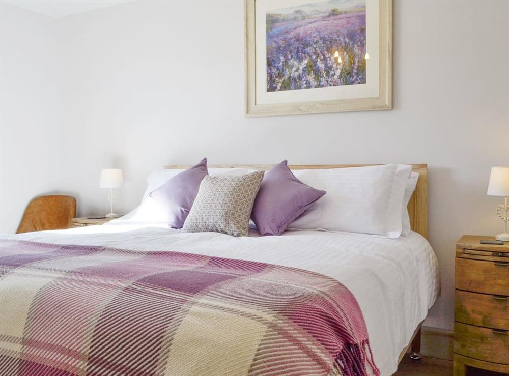 Relaxing double bedroom at Lakeside Lodge in near Rhayader, Powys