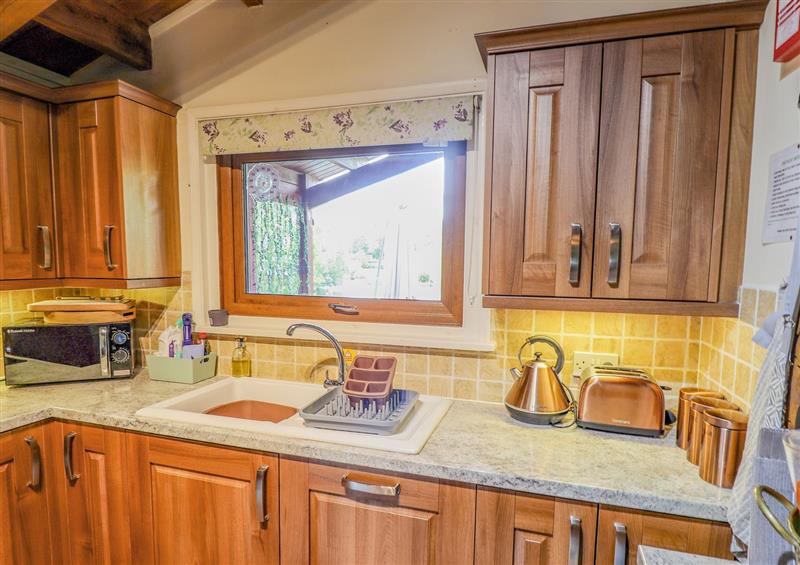 This is the kitchen at Lakeside Lodge Retreat, Tattershall