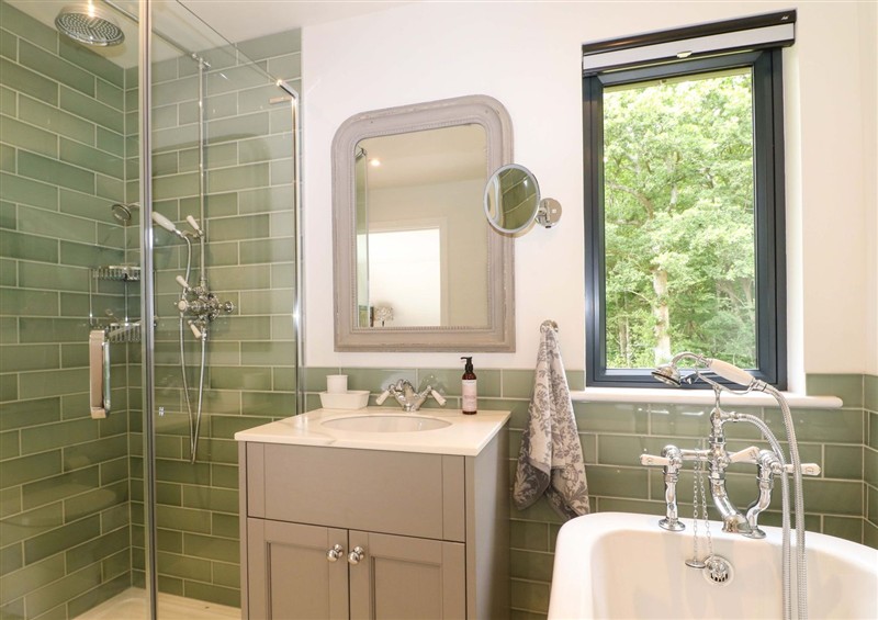 This is the bathroom at Lakeside Lodge, Witherenden Hill near Burwash