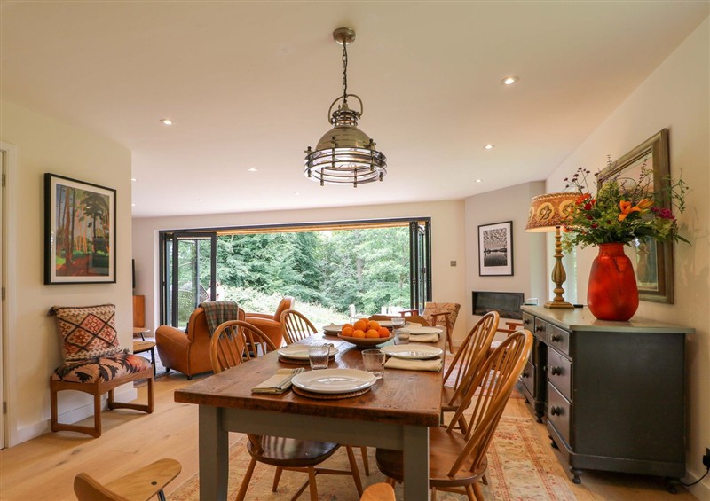 This is the dining room at Lakeside Lodge, Witherenden Hill near Burwash