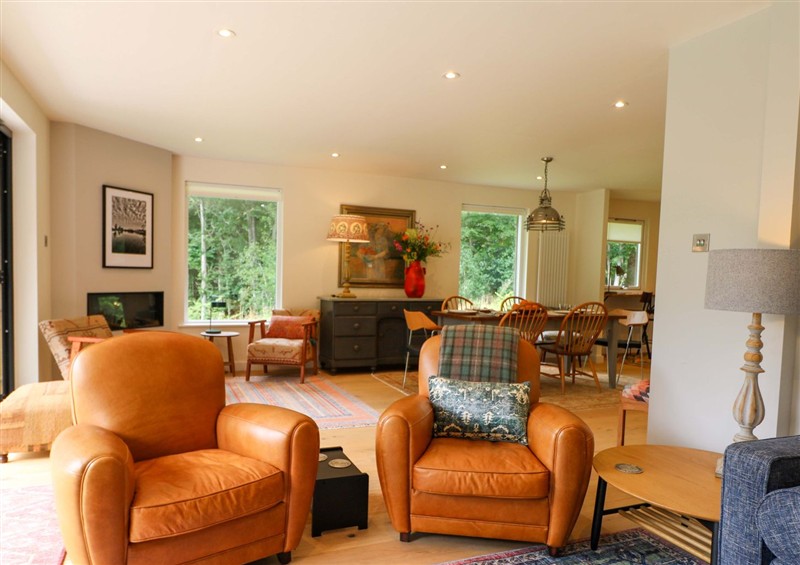 This is the living room at Lakeside Lodge, Witherenden Hill near Burwash